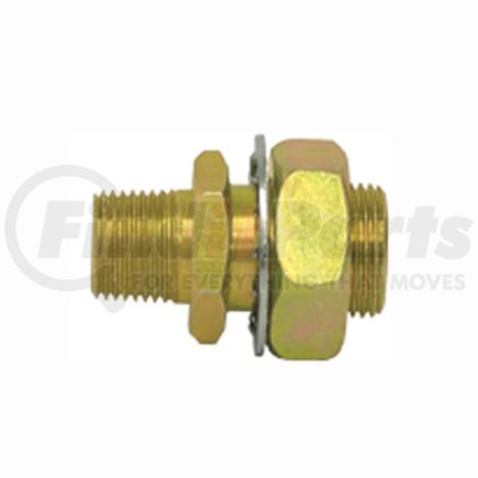 115-86 by TECTRAN - Air Brake Frame Coupling - Brass, 2 in. O.A.L, 1/2 in. Male Thread, 3/8 in. Female Thread