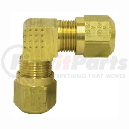 Tectran 1365-10 Air Brake Air Line Fitting Air Brake Air Line Union - Brass, 5/8 in. Tube Size