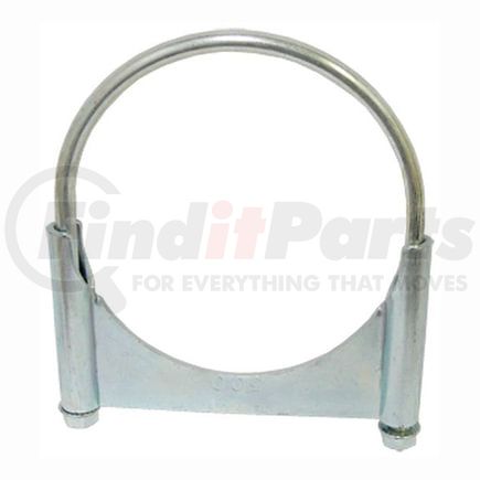 MUC45G by TECTRAN - Exhaust Muffler Clamp - 4-1/2 in. O.D, Zinc Plated, Saddle Type, with U-Bolt and Band