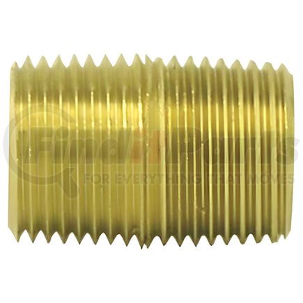 88097 by TECTRAN - Air Brake Pipe Nipple - Brass, 3/4 inches Pipe Thread, Closed Type