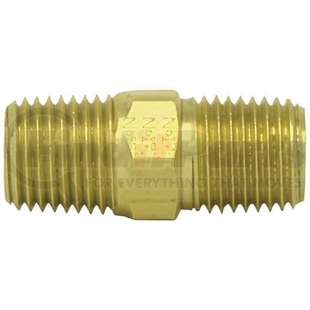 88186 by TECTRAN - Air Brake Pipe Nipple - Brass, 1/2 inches Pipe Thread, Hex