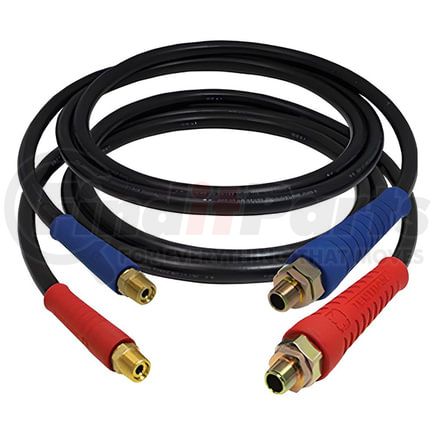 Tectran 17910H Air Brake Hose Set 10 ft. Black Rubber Air Line Jumper Hose Assembly Set with Red and Blue FLEXGrip-HD®