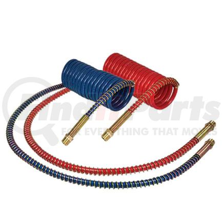 16220RV by TECTRAN - 1/2" V-Line Red Aircoil with Spring Guards, 1/2 in. Tube OD, 20 ft. Long