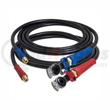 17912GH by TECTRAN - Black Air Brake Hose Set, 12 ft. Long, with Red and Blue FLEXGrip-HD and Aluminum Gladhands