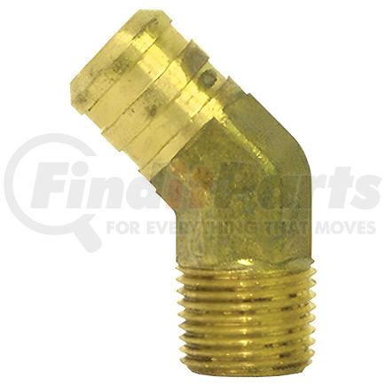 140-8C by TECTRAN - 45-Deg Elbow Hose Barb Fitting to Male Pipe, 1/2" Hose I.D., 3/8" Pipe Thread