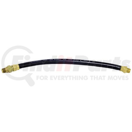 16158-66 by TECTRAN - 58" Single Swivel End Air Brake Hose Assembly, 3/8" Hose ID, 3/8" End Fittings