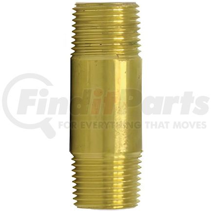 Tectran 88124 Air Brake Pipe Nipple Brass Long Nipple Pipe Fitting with 1/2 in. Pipe Thread and 2 1/2 in. Length
