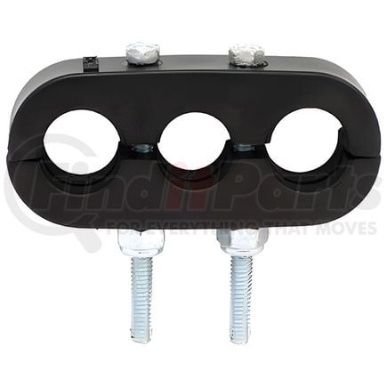 47127 by TECTRAN - 3-Hole Beefy Clamp, with 2 Hex Head Bolts, Holds (2) Air Lines and (1) Power Line