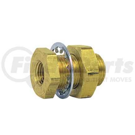 84046 by TECTRAN - Air Brake Frame Coupling - Brass, 1 in. Long, 1/4-18 in. Female, 1/4-18 in. Female