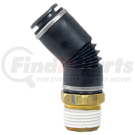 Tectran QL1374-6A Male Elbow Fitting DOT 45-Deg Male Elbow Push-Lock Swivel Composite Fitting, 3/8" Tube Size, 1/8" Pipe