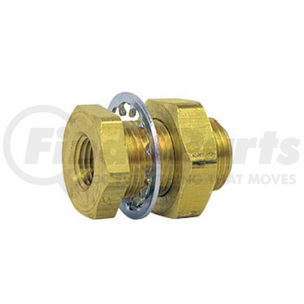 84056 by TECTRAN - Air Brake Frame Coupling - Brass, 1.5 in. Long, 1/4-18 in. Female, 1/4-18 in. Female