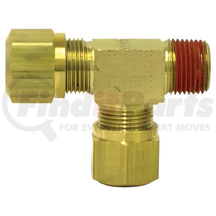 85087 by TECTRAN - Air Brake Air Line Thread Run Tee - Brass, 1/4 in. Tube, 1/8 in. Thread