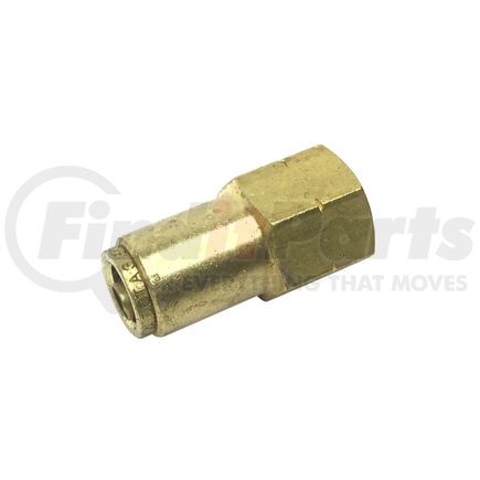 87047 by TECTRAN - DOT Female Push-Lock Brass Connector Fitting for Nylon Tubing, 3/8" Tube Size