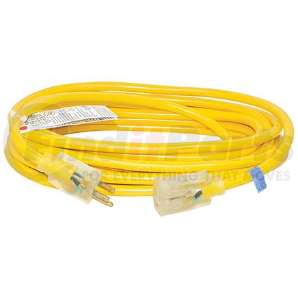 38161 by TECTRAN - Power Outlet Extension Cord Plug - Yellow, 3-Prong Design, 15 AMPS at 20V