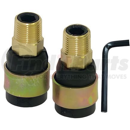 34274 by TECTRAN - Air Brake Air Hose End Fitting Kit - 3/8 in. NPT, with 2 Swivel Ends and 1 Hex Wrench