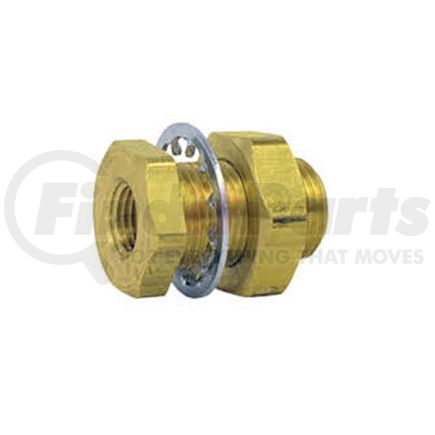 84055 by TECTRAN - Air Brake Frame Coupling - Brass, 1.5 in. Long, 1/2-14 in. Female, 1/2-14 in. Female