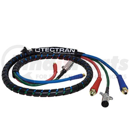 22301 by TECTRAN - Air Brake Hose and Power Cable Assembly - 12 ft., Red and Blue, 3-in-1 AirPower Lines