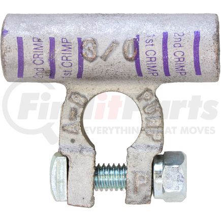 Tectran 5014-3/0P Battery Terminal Battery Terminal - 3/0 Gauge, Purple, Positive, Flag Clamp, Cast Copper