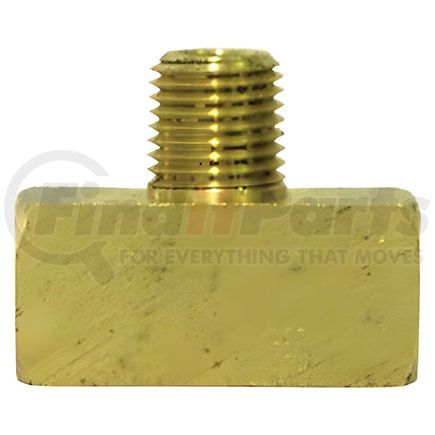 88049 by TECTRAN - Air Brake Air Line Thread Branch Tee - Brass, 1/2 in. Pipe Thread, Extruded