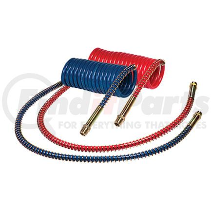 23203 by TECTRAN - 15 ft. V-Line Red Aircoil with 1/2" LIFESwivel End Fittings, 12 in. Leads