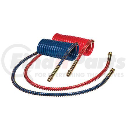 23204 by TECTRAN - 15 ft. V-Line Red and Blue Aircoil with 1/2" LIFESwivel End Fittings, 40 in. Leads