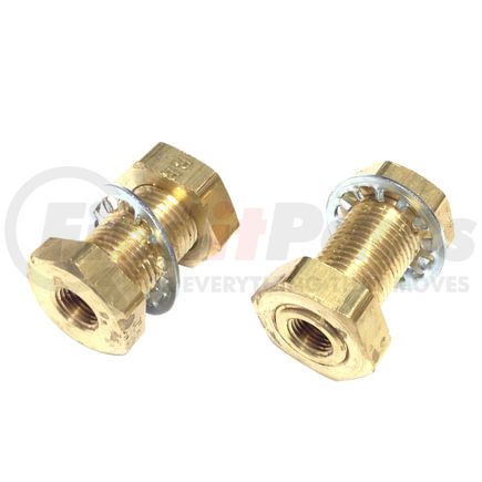 84122 by TECTRAN - Air Brake Frame Coupling - Brass, 1.5 in. Long, 1/8-27 in. Female, 1/8-27 in. Female