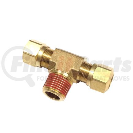 85100 by TECTRAN - Air Brake Air Line Thread Branch Tee - Brass, 1/2 in. Tube, 1/2 in. Thread, Male