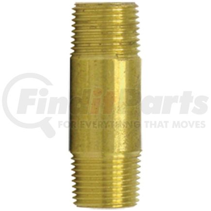 113-H2 by TECTRAN - Air Brake Pipe Nipple - Brass, 1 in. Pipe Thread, 2 in. Long Nipple