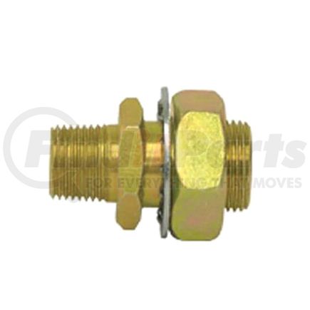 115-86B by TECTRAN - Air Brake Frame Coupling - Brass, 2 in. O.A.L, 1/2 in. Male Thread, 3/8 in. Female Thread