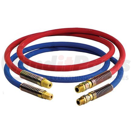 13B15101 by TECTRAN - 3/8" Air Brake Blue Jumper Hose, with Spring Guards, 15 ft., 225 PSI