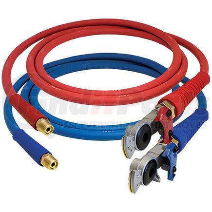 13R15401 by TECTRAN - 3/8" Air Brake Red Jumper Hose with FLEXGrip-HD Handle and Aluminum Gladhand, 15 ft. Long