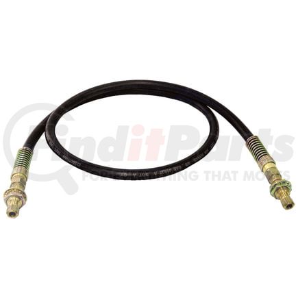 16SL11282 by TECTRAN - 3/8" Nylon Air Brake Slider Hose with Spring Guard, 1/2 in. Hose OD, 112 in. Long