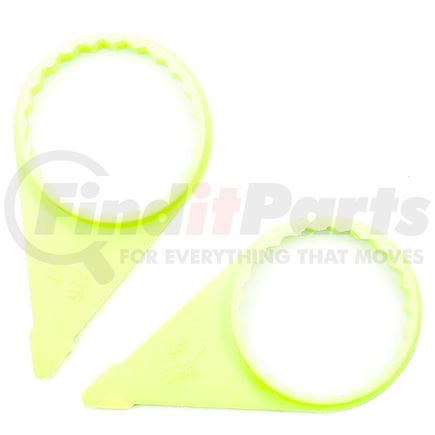 WCH01C by TECTRAN - 1 1/2" Wheel Nut Indicator (Wheel Check), Neon Yellow, A Model Letter, Pack of 100