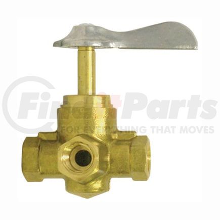 46709 by TECTRAN - Shut-Off Valve - Brass, 3/8 in. Thread, 1-3/8 in. Stem, 3-Way Valve, Female Pipe