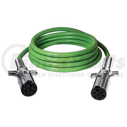 7AAB102MV by TECTRAN - Trailer Power Cable - 10 ft., 7-Way, Straight, ABS, Light Green, with Die-Cast Plugs