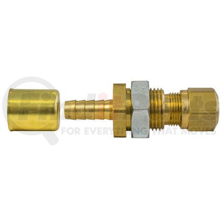 1115 by TECTRAN - Air Brake Air Line Fitting - 3/8 in. I.D Hose, 1/2 in. Tube, Slider Line, Crimp-On