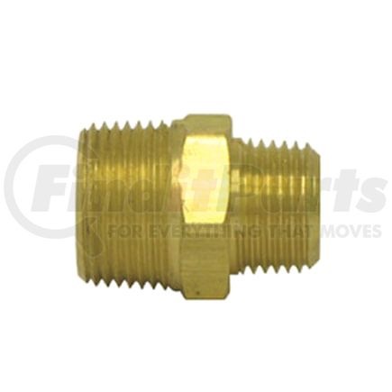 88185 by TECTRAN - Air Brake Reduction Nipple - Brass, 3/8 in. Pipe Thread A, 3/8 in. Pipe Thread B