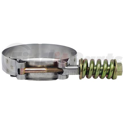 HTS344 by TECTRAN - Stainless Steel Hose Clamp with Spring Loaded T- Bolt, 3 7/16" - 3 3/4" Range