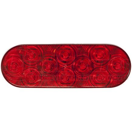 821KR-10 by PETERSON LIGHTING - 6.5" x 2.25" Oval 11-LED Stop/Turn/Tail Light Kit, Red, PL3 Connector, Grommet Mount