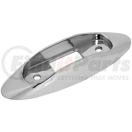 B168-10 by PETERSON LIGHTING - ABS Chrome Decorative Marker Light Bezel, Oblong, 3.94" x 1.3", Bulk Pack