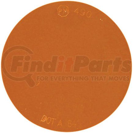 B490A by PETERSON LIGHTING - 2.88" Round Polymer Spitfire Reflector, Amber, w/ Pressure Sensitive Adhesive, Bulk Pack