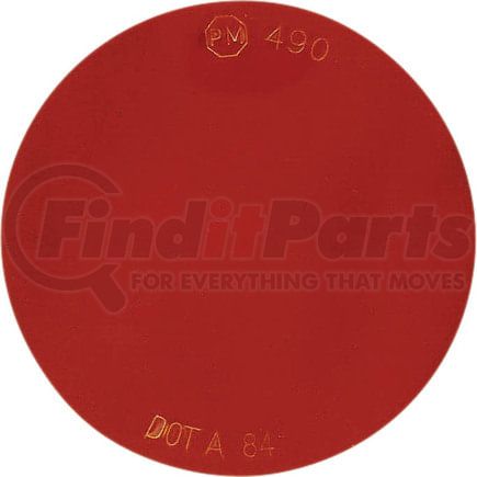 B490R by PETERSON LIGHTING - 2.88" Round Polymer Spitfire Reflector, Red, w/ Pressure Sensitive Adhesive, Bulk Pack