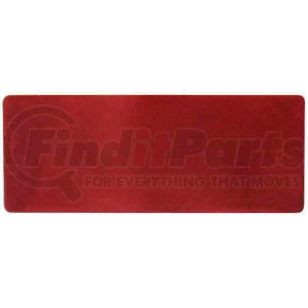 B491R by PETERSON LIGHTING - 4.31" x 1.69" Polymer Spitfire Reflector, Red, w/ Pressure Sensitive Adhesive, Bulk Pack