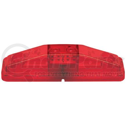 M169R by PETERSON LIGHTING - 4.06" x 1.06" Rectangular 2-LED Clearance/Marker Light, Red Lens, Stripped Wire, Bulk Pack