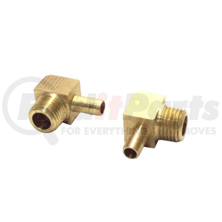 89475 by TECTRAN - Air Tool Hose Barb - Brass, 0.250 in. Tube I.D, 3/8 in. Tube O.D, Elbow Tube to Male Pipe