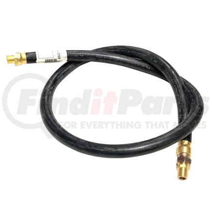 21329 by TECTRAN - 56" Single Swivel End Air Brake Hose Assembly, 1/2" Hose ID, 3/8" End Fittings