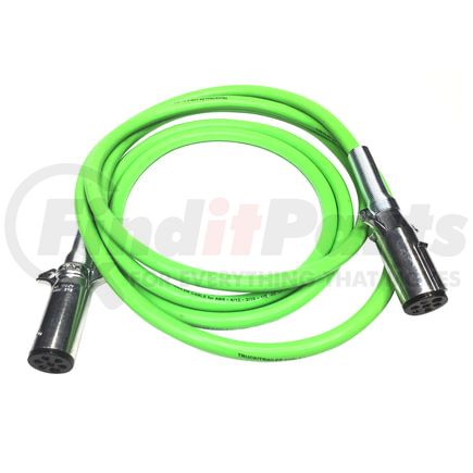 37547 by TECTRAN - Trailer Power Cable - 15 ft., 7-Way, Straight, ABS, Light Green, with Die-Cast Plugs