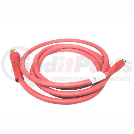 22278 by TECTRAN - 3/8" Air Brake Red Jumper Hose with FLEXGrip-HD Handles, 1/2" LifeSwivel Fittings, 15 ft.