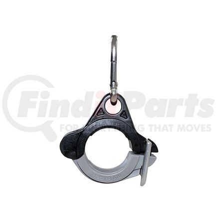 47358 by TECTRAN - Air Brake Air Line Clamp - 1.75 in. Clamp I.D, Gray, with Stainless Steel Clip