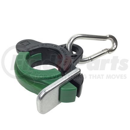 47369 by TECTRAN - Air Brake Air Line Clamp - 1.25 in. Clamp I.D, Green, with Stainless Steel Clip